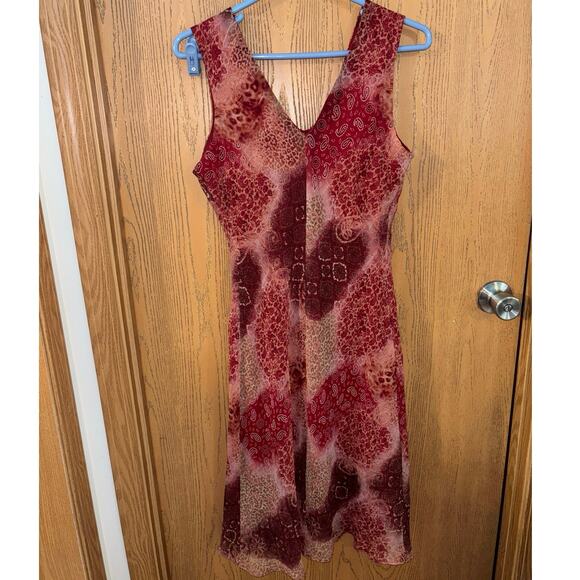 Vintage Y2K Breakin’ Loose women’s Orange V Neck Bias cut Sheath dress (11/12) - Picture 6 of 6